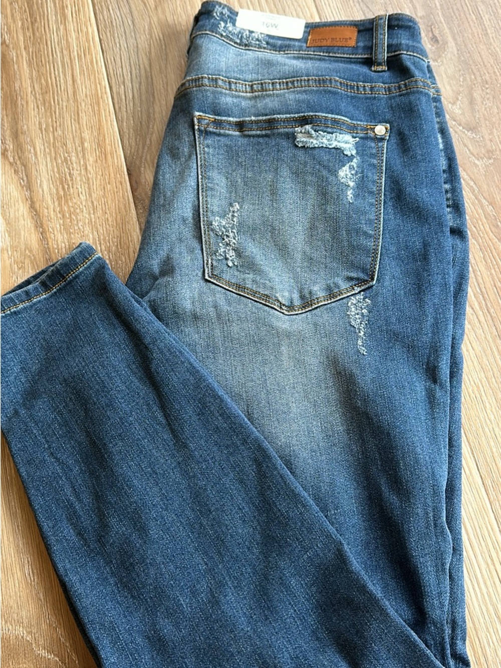 Judy Blue Women's Skinny Distressed Blue Denim Jeans